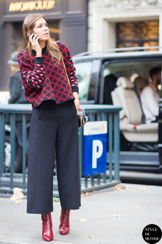 culottes chladnejšie počasie outfit business